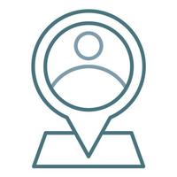 Marker Line Two Color Icon vector