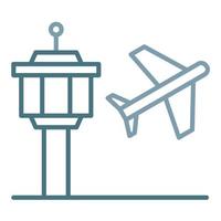 Airport Line Two Color Icon vector