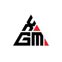 XGM triangle letter logo design with triangle shape. XGM triangle logo design monogram. XGM triangle vector logo template with red color. XGM triangular logo Simple, Elegant, and Luxurious Logo.