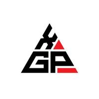 diseño de logotipo de letra triangular xgp con forma de triángulo. monograma de diseño del logotipo del triángulo xgp. plantilla de logotipo de vector de triángulo xgp con color rojo. logotipo triangular xgp logotipo simple, elegante y lujoso.