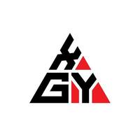 XGY triangle letter logo design with triangle shape. XGY triangle logo design monogram. XGY triangle vector logo template with red color. XGY triangular logo Simple, Elegant, and Luxurious Logo.