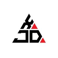 Diseño de logotipo de letra triangular xjd con forma de triángulo. monograma de diseño del logotipo del triángulo xjd. plantilla de logotipo de vector de triángulo xjd con color rojo. logotipo triangular xjd logotipo simple, elegante y lujoso.