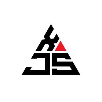 Diseño de logotipo de letra triangular xjs con forma de triángulo. monograma de diseño del logotipo del triángulo xjs. plantilla de logotipo de vector de triángulo xjs con color rojo. logotipo triangular xjs logotipo simple, elegante y lujoso.