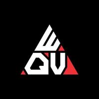 diseño de logotipo de letra triangular wqv con forma de triángulo. monograma de diseño de logotipo de triángulo wqv. plantilla de logotipo de vector de triángulo wqv con color rojo. logotipo triangular wqv logotipo simple, elegante y lujoso.