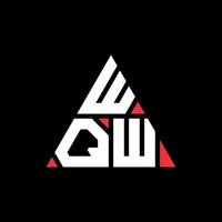 WQW triangle letter logo design with triangle shape. WQW triangle logo design monogram. WQW triangle vector logo template with red color. WQW triangular logo Simple, Elegant, and Luxurious Logo.