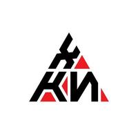 xkn diseño de logotipo de letra triangular con forma de triángulo. monograma de diseño del logotipo del triángulo xkn. plantilla de logotipo de vector de triángulo xkn con color rojo. logotipo triangular xkn logotipo simple, elegante y lujoso.
