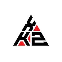 Diseño de logotipo de letra triangular xkz con forma de triángulo. monograma de diseño del logotipo del triángulo xkz. plantilla de logotipo de vector de triángulo xkz con color rojo. logotipo triangular xkz logotipo simple, elegante y lujoso.