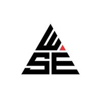 WSE triangle letter logo design with triangle shape. WSE triangle logo design monogram. WSE triangle vector logo template with red color. WSE triangular logo Simple, Elegant, and Luxurious Logo.