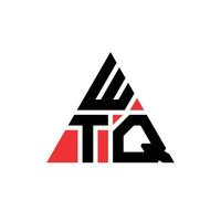 diseño de logotipo de letra de triángulo wtq con forma de triángulo. monograma de diseño de logotipo de triángulo wtq. plantilla de logotipo de vector de triángulo wtq con color rojo. logotipo triangular wtq logotipo simple, elegante y lujoso.