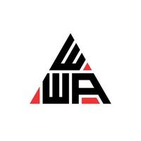 diseño de logotipo de letra triangular wwa con forma de triángulo. monograma de diseño del logotipo del triángulo wwa. plantilla de logotipo de vector de triángulo wwa con color rojo. logotipo triangular wwa logotipo simple, elegante y lujoso.