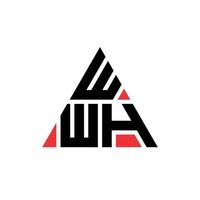 WWH triangle letter logo design with triangle shape. WWH triangle logo design monogram. WWH triangle vector logo template with red color. WWH triangular logo Simple, Elegant, and Luxurious Logo.
