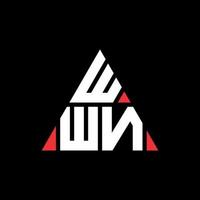 diseño de logotipo de letra de triángulo wwn con forma de triángulo. monograma de diseño del logotipo del triángulo wwn. plantilla de logotipo de vector de triángulo wwn con color rojo. logo triangular wwn logo simple, elegante y lujoso.