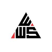 wws diseño de logotipo de letra triangular con forma de triángulo. monograma de diseño del logotipo del triángulo wws. wws plantilla de logotipo de vector de triángulo con color rojo. logo triangular wws logo simple, elegante y lujoso.