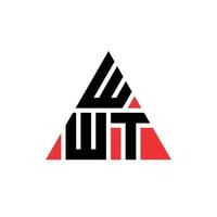diseño de logotipo de letra de triángulo wwt con forma de triángulo. monograma de diseño de logotipo de triángulo wwt. plantilla de logotipo de vector de triángulo wwt con color rojo. logo triangular wwt logo simple, elegante y lujoso.