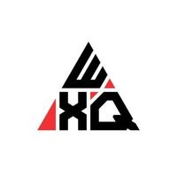 diseño de logotipo de letra triangular wxq con forma de triángulo. monograma de diseño de logotipo de triángulo wxq. plantilla de logotipo de vector de triángulo wxq con color rojo. logo triangular wxq logo simple, elegante y lujoso.