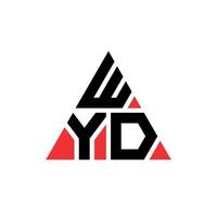 WYD triangle letter logo design with triangle shape. WYD triangle logo design monogram. WYD triangle vector logo template with red color. WYD triangular logo Simple, Elegant, and Luxurious Logo.