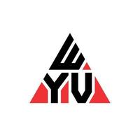 diseño de logotipo de letra de triángulo wyv con forma de triángulo. monograma de diseño de logotipo de triángulo wyv. plantilla de logotipo de vector de triángulo wyv con color rojo. logotipo triangular wyv logotipo simple, elegante y lujoso.