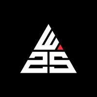 diseño de logotipo de letra triangular wzs con forma de triángulo. monograma de diseño del logotipo del triángulo wzs. plantilla de logotipo de vector de triángulo wzs con color rojo. logo triangular wzs logo simple, elegante y lujoso.