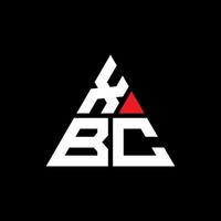 Diseño de logotipo de letra triangular xbc con forma de triángulo. monograma de diseño del logotipo del triángulo xbc. plantilla de logotipo de vector de triángulo xbc con color rojo. logotipo triangular xbc logotipo simple, elegante y lujoso.