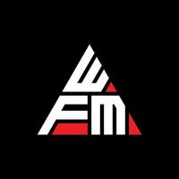 diseño de logotipo de letra triangular wfm con forma de triángulo. monograma de diseño de logotipo de triángulo wfm. plantilla de logotipo de vector de triángulo wfm con color rojo. logotipo triangular wfm logotipo simple, elegante y lujoso. wfm