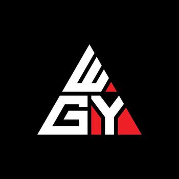 WGY triangle letter logo design with triangle shape. WGY triangle logo design monogram. WGY triangle vector logo template with red color. WGY triangular logo Simple, Elegant, and Luxurious Logo. WGY