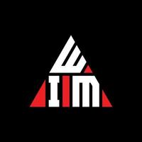 wim diseño de logotipo de letra triangular con forma de triángulo. monograma de diseño de logotipo de triángulo wim. plantilla de logotipo de vector de triángulo wim con color rojo. logo triangular wim logo simple, elegante y lujoso. ingenio