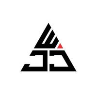 WJJ triangle letter logo design with triangle shape. WJJ triangle logo design monogram. WJJ triangle vector logo template with red color. WJJ triangular logo Simple, Elegant, and Luxurious Logo.