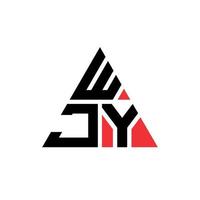 diseño de logotipo de letra triangular wjy con forma de triángulo. monograma de diseño de logotipo de triángulo wjy. plantilla de logotipo de vector de triángulo wjy con color rojo. logotipo triangular wjy logotipo simple, elegante y lujoso.