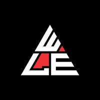 wle diseño de logotipo de letra triangular con forma de triángulo. monograma de diseño de logotipo de triángulo wle. wle plantilla de logotipo de vector de triángulo con color rojo. wle logo triangular logo simple, elegante y lujoso.