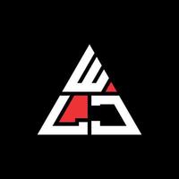 diseño de logotipo de letra triangular wlj con forma de triángulo. monograma de diseño de logotipo de triángulo wlj. plantilla de logotipo de vector de triángulo wlj con color rojo. logotipo triangular wlj logotipo simple, elegante y lujoso.