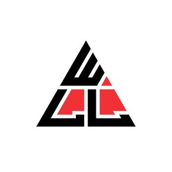 WLL triangle letter logo design with triangle shape. WLL triangle logo design monogram. WLL triangle vector logo template with red color. WLL triangular logo Simple, Elegant, and Luxurious Logo.