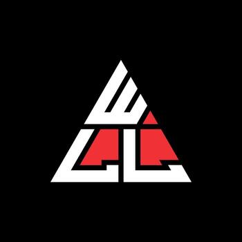 WLL triangle letter logo design with triangle shape. WLL triangle logo design monogram. WLL triangle vector logo template with red color. WLL triangular logo Simple, Elegant, and Luxurious Logo.