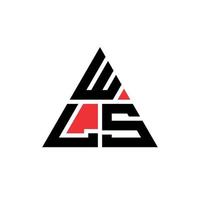 diseño de logotipo de letra triangular wls con forma de triángulo. monograma de diseño de logotipo de triángulo wls. plantilla de logotipo de vector de triángulo wls con color rojo. logo triangular wls logo simple, elegante y lujoso.