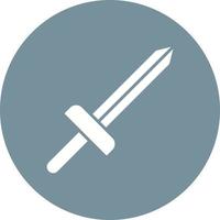 Swords Glyph Circle Background Icon vector