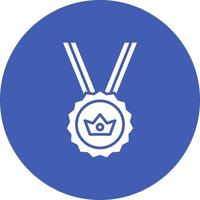 Award Badge Glyph Circle Background Icon vector