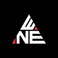 diseño de logotipo de letra de triángulo wne con forma de triángulo. monograma de diseño de logotipo de triángulo wne. plantilla de logotipo de vector de triángulo wne con color rojo. logotipo triangular wne logotipo simple, elegante y lujoso.