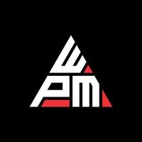 WPM triangle letter logo design with triangle shape. WPM triangle logo design monogram. WPM triangle vector logo template with red color. WPM triangular logo Simple, Elegant, and Luxurious Logo.