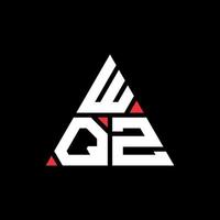 WQZ triangle letter logo design with triangle shape. WQZ triangle logo design monogram. WQZ triangle vector logo template with red color. WQZ triangular logo Simple, Elegant, and Luxurious Logo.
