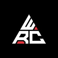 diseño de logotipo de letra de triángulo wrc con forma de triángulo. monograma de diseño del logotipo del triángulo wrc. plantilla de logotipo de vector de triángulo wrc con color rojo. logotipo triangular wrc logotipo simple, elegante y lujoso.