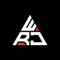 diseño de logotipo de letra triangular wrj con forma de triángulo. monograma de diseño del logotipo del triángulo wrj. plantilla de logotipo de vector de triángulo wrj con color rojo. logo triangular wrj logo simple, elegante y lujoso.