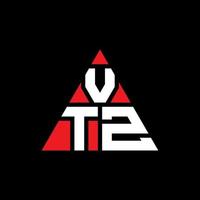 diseño de logotipo de letra triangular vtz con forma de triángulo. monograma de diseño de logotipo de triángulo vtz. plantilla de logotipo de vector de triángulo vtz con color rojo. logotipo triangular vtz logotipo simple, elegante y lujoso.