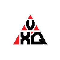 Diseño de logotipo de letra triangular vxq con forma de triángulo. monograma de diseño del logotipo del triángulo vxq. plantilla de logotipo de vector de triángulo vxq con color rojo. logotipo triangular vxq logotipo simple, elegante y lujoso.