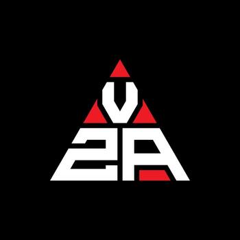 VZA triangle letter logo design with triangle shape. VZA triangle logo design monogram. VZA triangle vector logo template with red color. VZA triangular logo Simple, Elegant, and Luxurious Logo.