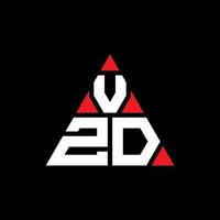 Diseño de logotipo de letra triangular vzd con forma de triángulo. monograma de diseño del logotipo del triángulo vzd. plantilla de logotipo de vector de triángulo vzd con color rojo. logotipo triangular vzd logotipo simple, elegante y lujoso.