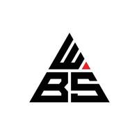 diseño de logotipo de letra triangular wbs con forma de triángulo. monograma de diseño de logotipo de triángulo wbs. plantilla de logotipo de vector de triángulo wbs con color rojo. logotipo triangular wbs logotipo simple, elegante y lujoso. wbs