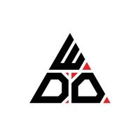 WDO triangle letter logo design with triangle shape. WDO triangle logo design monogram. WDO triangle vector logo template with red color. WDO triangular logo Simple, Elegant, and Luxurious Logo. WDO