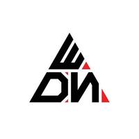 WDN triangle letter logo design with triangle shape. WDN triangle logo design monogram. WDN triangle vector logo template with red color. WDN triangular logo Simple, Elegant, and Luxurious Logo. WDN