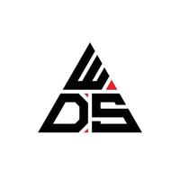 diseño de logotipo de letra triangular wds con forma de triángulo. monograma de diseño de logotipo de triángulo wds. plantilla de logotipo de vector de triángulo wds con color rojo. logo triangular wds logo simple, elegante y lujoso. wds