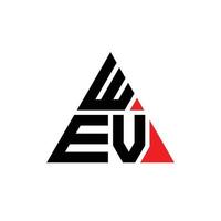 diseño de logotipo de letra de triángulo wev con forma de triángulo. monograma de diseño de logotipo de triángulo wev. plantilla de logotipo de vector de triángulo wev con color rojo. logo triangular wev logo simple, elegante y lujoso. wev