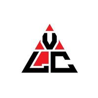 VLC triangle letter logo design with triangle shape. VLC triangle logo design monogram. VLC triangle vector logo template with red color. VLC triangular logo Simple, Elegant, and Luxurious Logo.